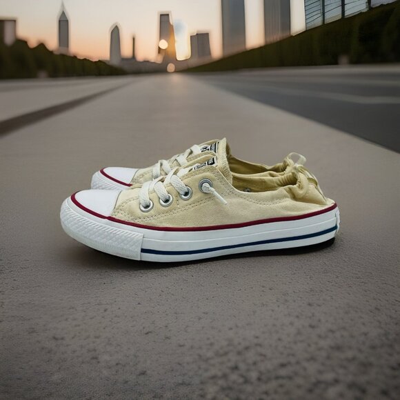 Converse Shoes Womens Size 6 Beige Slingback All Star Canvas Slip On Sneakers - Picture 2 of 10